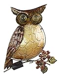 Moonrays 92341 Solar Powered White LED Owl Wall Art [並行輸入品]