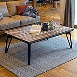 こたつテーブル 長方形 120×75cm おしゃれ 北欧 ヴィンテージ ウォールナットブラウン