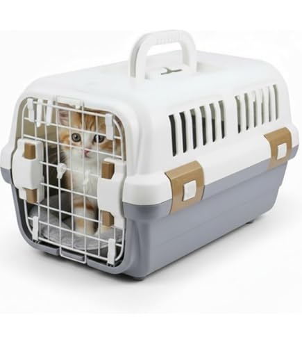 Amazon | N&S ペットキャリー Sサイズ グレー 犬 猫 うさぎ用 IATA基準