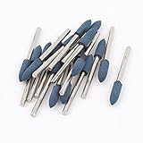 uxcell 研削マウントポイント ツール　砥石　ゴム砥石　 シャンク 研磨　ブルー 5mm x 3mm　18本入り
