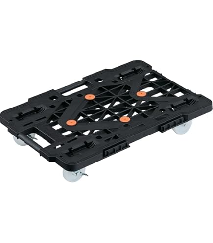 Amazon | TRUSCO(トラスコ) 連結樹脂平台車 ルートバン ブラック 