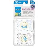 MAM(マム）★Night Collection Glow in the dark★　0-6ヶ月　おしゃぶり　2個セット★ 象さんとお星様★ [並行輸入品]