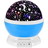Baby夜ライト、調光機能付き回転夜ランプ回転Universe Sky Moon Sun Star Night照明Nurseryプロジェクタのギフト装飾キッズ寝室Sleepy