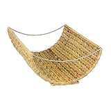 Household Essentials Woven Natural Banana Leaf Scoop Magazine Rack