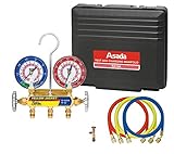 アサダ ES651 R410A用マニホールドキット 充填用バルブ付