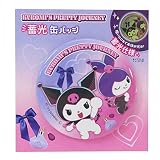 ティーズファクトリー KUROMI'S PRETTY JOURNEY 蓄光缶バッジ クロミ アップ Φ5.6×D0.5cm SR-5542778UP