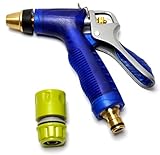 散水ノズル グリップ タイプ ブラス 強化 メタル構造 洗車 園芸 水まき アタッチメント 付