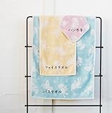 コンテックス　ギンガムマカロンフェイスタオル　ブルー