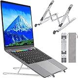 ノートパソコンスタンド 折りたたみ式 7段の高さ調節可能 【 収納袋付き】 (Aro-F864)