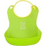 お食事エプロン スタイ(よだれかけ スタイ/スーパービブ/袖なし/保育園/女の子/男の子)防水 食事 エプロン スタイ シリコンスタイ よだれかけ スタイ ビブ よだれカバー かわいい (グリーン)