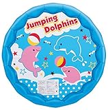 ヒオキ ビニールプール かんたん水抜き・空気抜きプール100 イルカさん ブルー サイズ:100cm