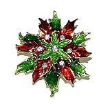 Poinsettia Crystal Pin [並行輸入品]