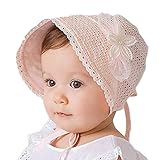 アップルスノー(applesnow) 赤ちゃん を日差しから守る ベビー 用 帽子 スウィート 男女 兼用 帽子 男の子 女の子 (ピンク)