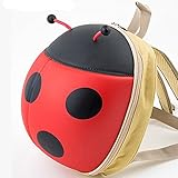 baby-mine (ベイビーマイン) リュック リュックサック 子供用 キッズ 幼稚園 保育園 通学 カバン バックパック 散歩 遠足 てんとう虫 男の子 女の子 (1.レッド)