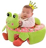 CXYP ベビーソファー ソフトチェア ふわふわ ぬいぐるみ椅子 カワイイ座布団 お座り練習チェア 安定感 キッズソファー 男女兼用 (カエル)