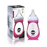 Joovy Boob Glass Bottle & Silicone Sleeve - Pink - Girl by Joovy [並行輸入品]