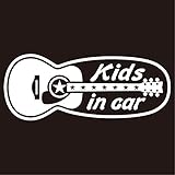 imoninn KIDS in car ステッカー　【パッケージ版】　No.20　ギター　（白色）