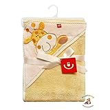 BlueberryShop 3D Embroidered Microplush HOODED Bath Pool Beach TOWEL Baby Kid Todler Gift (30" x 31.