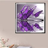 smartcoco 5d DIYダイヤモンド絵画バタフライクロスステッチ3dダイヤモンドモザイク刺繍壁Craft Decor 11.8 " X 15.7 " STF-BY0412-2