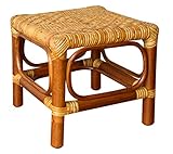 籐 天然ラタン 角型 アジアンスツール 【 ポリウレタン塗装 】 SY-11