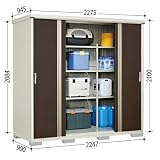 【訳あり】【アウトレット商品】　タクボ物置　グランプレステージ　全面棚タイプ　旧型番品　M-229HF　【メーカー倉庫の限定3台　売り切れたらゴメンナサイ】 チャコールブラック