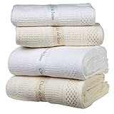 Clair de Lune Extra Soft Brushed Cotton Bunny Cot/Cot Bed Blanket in Cream by Clair de Lune