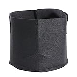 OUNONA 栽培バッグ 植物バッグ 布プランター 園芸用 ガーデン 植え袋 クラフト紙 鉢 栽培 通気性- ブラック