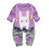 Ochine 子供服 上下2点 シャツ＋ロングパンツ うさぎプリント 綿製品 キッズ ベビー服 女の子 男の子 秋冬 長ズボン 赤ちゃん 春秋着 出産祝い プレゼント 80 90 100 110