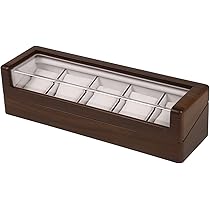 IGIMIオリジナル 腕時計コレクションケース　10本収納ボックス 時計ケース 10本用 腕時計 収納ケース ウォルナット調 木製 高級