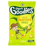 Organix Goodies Organic Sweetcorn Salsa Snappy Crocs for Toddlers from 12+ Months 4 x 15g (Pack of 2