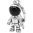 MIKIZO スペースマスコット 宇宙飛行士 キーホルダー アクセサリー チャーム メタル (シルバー)