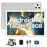 QUKENK 2024初登場 Android 12 2IN1 10インチタブレット、16GB RAM+128GB ROM、8コアCPU、5G/2.4G WiFiモデル PC+13MP/8MP+7000mAhバッテリー/GPS対応/保護カバー/OTG対応/無線投影/学習用/子供用タブレット/GMS認証済み（スペースシルバー）
