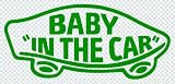 ステッカータウン VANS風 BABY IN THE CAR ベビーインカー A グリーン