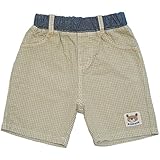 【本体綿100％】2017年 夏物 ZOOMIC ズーミック 先染布帛 ５分丈パンツ ベージュ◇80cm