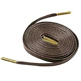[HIROMARUjp] ワックス シューレース WAX SHOELACE 靴ひも 平紐 7mm幅 スニーカー 120cm 140cm 160cm 全12色 Dark Brown/OG 140