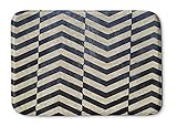 Kavka Designsシェブロンカットmemory-foamバスマット、(ブラック/アイボリー) – 、サイズ: 24 X 36 X 0.75 – ( telavc1416suml )