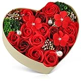 ハートフラワー形状ギフトボックス バラ型ソープフラワー 誕生日　母の日　記念日　先生の日　バレンタインデー　昇進　転居など最適としてのプレゼント