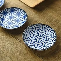 Amazon | 美濃焼 和ごころ 11.5cm豆皿 組亀甲 日本の伝統模様