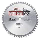 MK Morse CSM848NSC Metal Devil NXT Circular Saw Blade, 8-Inch Diameter, 48 Teeth, 5/8-Inch Arbor, fo