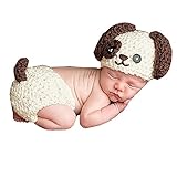 SHINA　ベビーコスチューム　着ぐるみ　セット　新生児 赤ちゃん 子犬アート　寝相アート　写真撮影　プレゼント　誕生記念　出産祝い