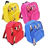 ニコッと笑った顔のプリントが可愛い！【キッズフェイスリュック】4色から♪アメリカン雑貨アメリカ雑貨 (レッド)