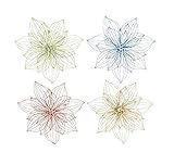 Benzara The Lovely Metal Wall Decor, Set of 4 [並行輸入品]