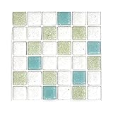 シール式モザイクタイルシート デコレ［ミックス金平糖 10枚セット］ 春風 1枚サイズ：15cm×15cm Z3K