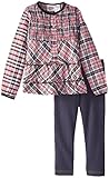 ピーナッツボタンベビー女の子Plaid Jegging Set カラー: ピンク