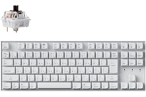 【国内正規品】Keychron K8 Pro ワイヤレス・カスタムメカニカルキーボード ホワイトボディ/QMK VIAプログラム可能/JISレイアウト/White LEDライト/ホットスワップ対応Keychron K Proメカニカルスイッチ/有線及