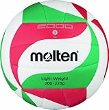 Molten V5M2000-L Ballon de volley-ball Blanc/vert/rouge Taille 5