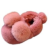 子供シューズ Hosam ルームシューズ 子供用 女の子 男の子 スリッパ モコモコ 可愛い ふわふわ 部屋用 お洒落　迅速かつ簡単に脱ぎ履き　 (13, レッド)