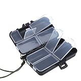 釣具ケース　9コンパートメント　釣りルアースプーンフック　餌フックタックル　プラスチック　収納ボックスケース　釣り道具収納　釣りボックス