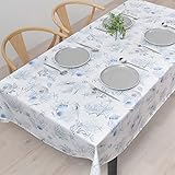 スタイルデコール(STYLE Decor) テーブルクロス ラミネート ビニール 防水 北欧 おしゃれ 140cm×180cm コーラル&シェル W4800410