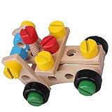 YUNT 取り外し可能なおもちゃの車木製の子供バラエティナットの組み合わせのおもちゃ木製玩具ブロックパズル